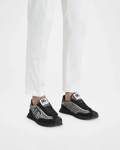 Dolce & Gabbana Men 's Suede and Wool Runner Sneakers | Thumbnail 2 Dolce & Gabbana Men 's Suede and Wool Runner Sneakers | Thumbnail 2