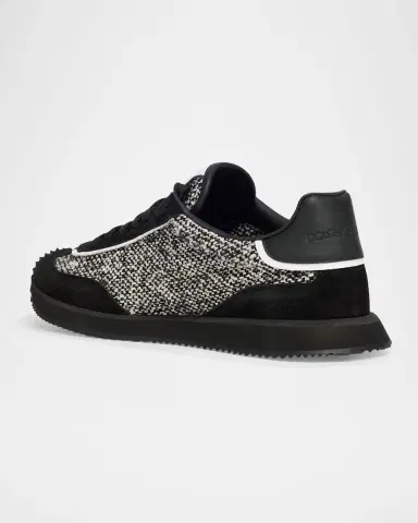 Dolce & Gabbana Men 's Suede and Wool Runner Sneakers | Thumbnail 4 Dolce & Gabbana Men 's Suede and Wool Runner Sneakers | Thumbnail 4
