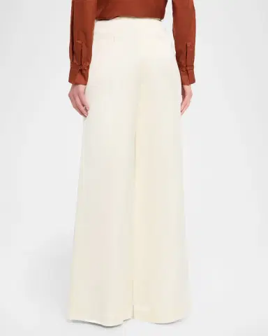 Ralph Lauren Collection Daria Washed Satin Wide-Leg Pants | Thumbnail 3 Ralph Lauren Collection Daria Washed Satin Wide-Leg Pants | Thumbnail 3