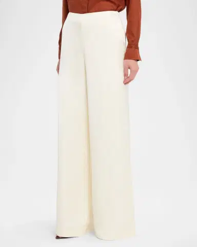 Ralph Lauren Collection Daria Washed Satin Wide-Leg Pants | Thumbnail 4 Ralph Lauren Collection Daria Washed Satin Wide-Leg Pants | Thumbnail 4
