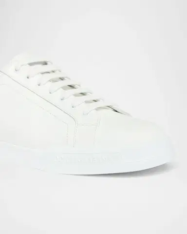 Dolce & Gabbana Men's Portofino Calfskin Low-Top Sneakers | Thumbnail 4 Dolce & Gabbana Men's Portofino Calfskin Low-Top Sneakers | Thumbnail 4