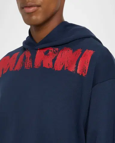 Marni Men's Spray Paint Logo Oversized Hoodie | Thumbnail 5 Marni Men's Spray Paint Logo Oversized Hoodie | Thumbnail 5