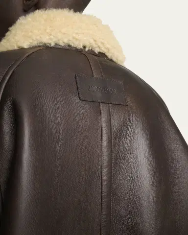 Jacquemus Men's Leather and Shearling Bomber Jacket | Thumbnail 9 Jacquemus Men's Leather and Shearling Bomber Jacket | Thumbnail 9