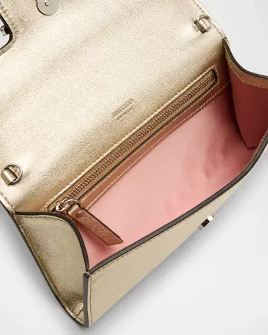 Jimmy Choo Bing Crystal Metallic Leather Wallet | Thumbnail 3 Jimmy Choo Bing Crystal Metallic Leather Wallet | Thumbnail 3