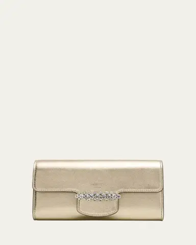 Jimmy Choo Bing Crystal Metallic Leather Wallet | Thumbnail 6 Jimmy Choo Bing Crystal Metallic Leather Wallet | Thumbnail 6