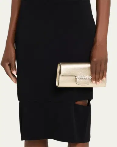 Jimmy Choo Bing Crystal Metallic Leather Wallet | Thumbnail 7 Jimmy Choo Bing Crystal Metallic Leather Wallet | Thumbnail 7