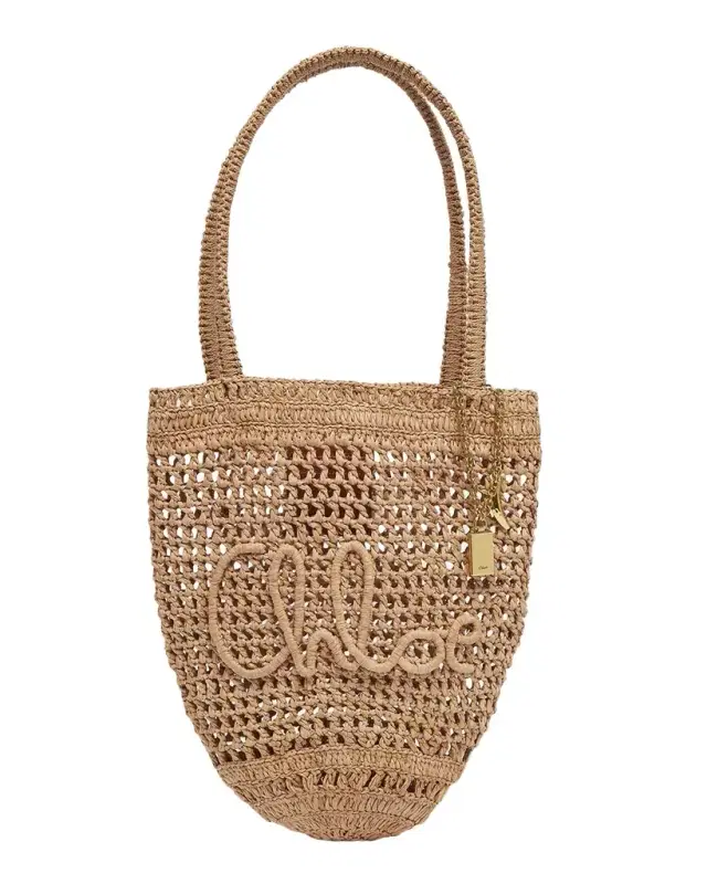 Summer Banana Small Shoulder Bag in Crochet Paper and Leather Summer Banana Small Shoulder Bag in Crochet Paper and Leather