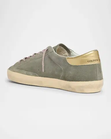 Golden Goose Men's Super-Star Suede and Metallic Leather Sneakers | Thumbnail 4 Golden Goose Men's Super-Star Suede and Metallic Leather Sneakers | Thumbnail 4