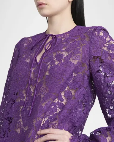 Dolce & Gabbana Lace Long-Sleeve Mini Dress | Thumbnail 5 Dolce & Gabbana Lace Long-Sleeve Mini Dress | Thumbnail 5