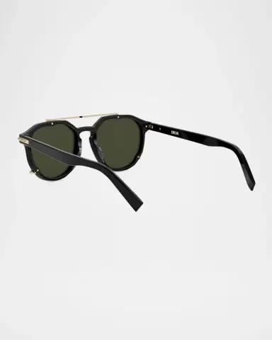 Dior Men's Diorblacksuit RI Round Acetate & Metal Sunglasses | Thumbnail 2 Dior Men's Diorblacksuit RI Round Acetate & Metal Sunglasses | Thumbnail 2