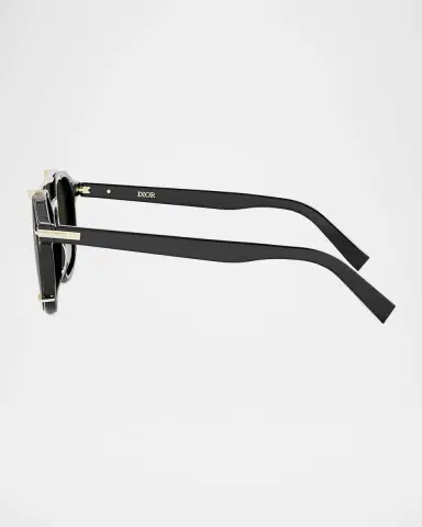 Dior Men's Diorblacksuit RI Round Acetate & Metal Sunglasses | Thumbnail 4 Dior Men's Diorblacksuit RI Round Acetate & Metal Sunglasses | Thumbnail 4