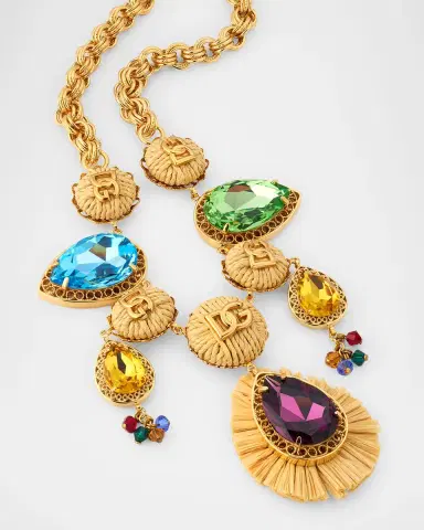Dolce & Gabbana Bijoux Rhinestone Necklace with DG Logo | Thumbnail 2 Dolce & Gabbana Bijoux Rhinestone Necklace with DG Logo | Thumbnail 2