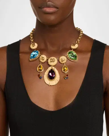 Dolce & Gabbana Bijoux Rhinestone Necklace with DG Logo | Thumbnail 1 Dolce & Gabbana Bijoux Rhinestone Necklace with DG Logo | Thumbnail 1