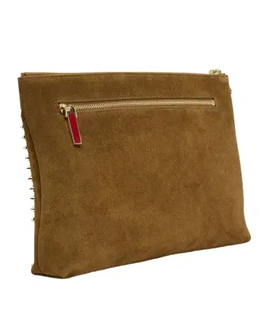 Christian Louboutin Funky Spike Pouch Bag in Suede | Thumbnail 1 Christian Louboutin Funky Spike Pouch Bag in Suede | Thumbnail 1