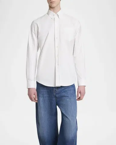 Givenchy Men's Embroidered Logo Pocket Button-Down Shirt | Thumbnail 3 Givenchy Men's Embroidered Logo Pocket Button-Down Shirt | Thumbnail 3