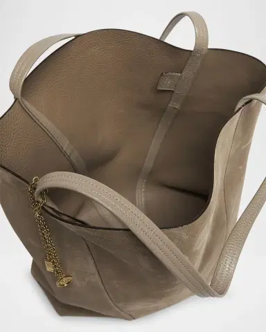 Chloé Spin Tote Bag in Suede | Thumbnail 4 Chloé Spin Tote Bag in Suede | Thumbnail 4
