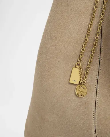 Chloé Spin Tote Bag in Suede | Thumbnail 6 Chloé Spin Tote Bag in Suede | Thumbnail 6