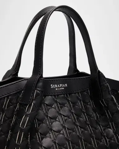 Serapian Mini Secret Mosaico Leather Microchain Tote Bag | Thumbnail 5 Serapian Mini Secret Mosaico Leather Microchain Tote Bag | Thumbnail 5