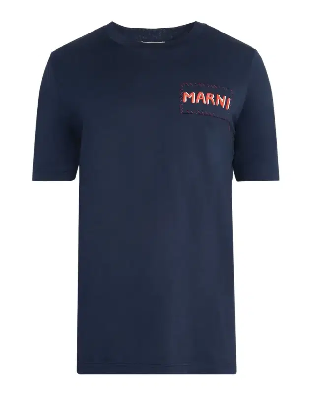 Men's Mending Logo Patch Crewneck T-Shirt Men's Mending Logo Patch Crewneck T-Shirt