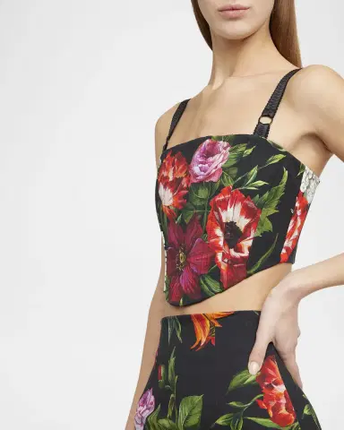 Dolce & Gabbana Anemone Floral Crop Corset Top | Thumbnail 5 Dolce & Gabbana Anemone Floral Crop Corset Top | Thumbnail 5