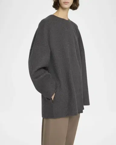 THE ROW Elke Brushed Cashmere Single-Breasted Jacket | Thumbnail 5 THE ROW Elke Brushed Cashmere Single-Breasted Jacket | Thumbnail 5