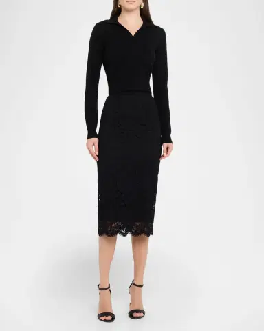 Dolce & Gabbana Cashmere Crop Henley Sweater | Thumbnail 2 Dolce & Gabbana Cashmere Crop Henley Sweater | Thumbnail 2