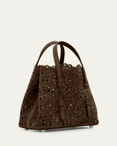 Alaïa Mina 20 Top-Handle Bag in Perforated Suede | Thumbnail 3 Alaïa Mina 20 Top-Handle Bag in Perforated Suede | Thumbnail 3