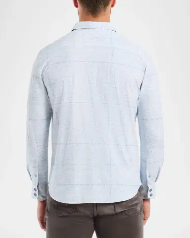 Robert Graham Men's Irving Windowpane Stretch Sport Shirt | Thumbnail 2 Robert Graham Men's Irving Windowpane Stretch Sport Shirt | Thumbnail 2