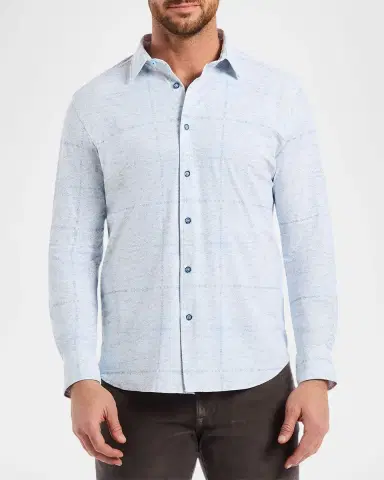 Robert Graham Men's Irving Windowpane Stretch Sport Shirt | Thumbnail 3 Robert Graham Men's Irving Windowpane Stretch Sport Shirt | Thumbnail 3