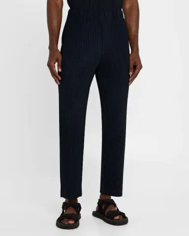Homme Plissé Issey Miyake Men 's Pleated Flat-Front Pants | Thumbnail 4 Homme Plissé Issey Miyake Men 's Pleated Flat-Front Pants | Thumbnail 4