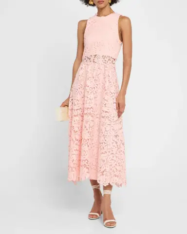ALICE + OLIVIA Babette Lace Midi Dress | Thumbnail 2 ALICE + OLIVIA Babette Lace Midi Dress | Thumbnail 2
