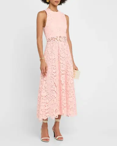 ALICE + OLIVIA Babette Lace Midi Dress | Thumbnail 4 ALICE + OLIVIA Babette Lace Midi Dress | Thumbnail 4