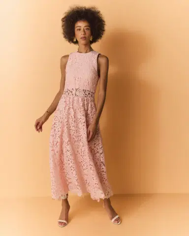 ALICE + OLIVIA Babette Lace Midi Dress | Thumbnail 5 ALICE + OLIVIA Babette Lace Midi Dress | Thumbnail 5