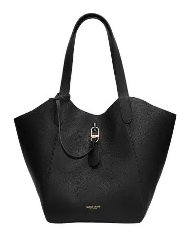 Giorgio Armani Medium Pebble Leather Tote Bag | Thumbnail 1 Giorgio Armani Medium Pebble Leather Tote Bag | Thumbnail 1
