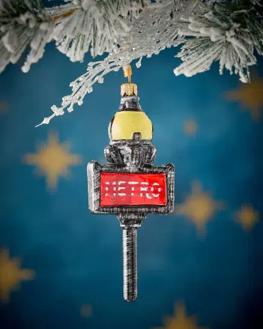 Exclusive Metro Sign Christmas Ornament | Thumbnail 1 Exclusive Metro Sign Christmas Ornament | Thumbnail 1