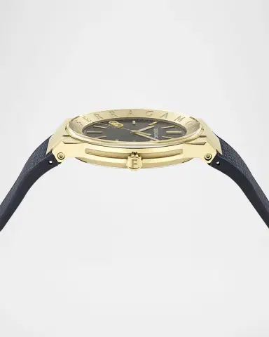 FERRAGAMO Ferragamo Sapphire Logo 41mm IP Yellow Gold Recycled PU Watch | Thumbnail 2 FERRAGAMO Ferragamo Sapphire Logo 41mm IP Yellow Gold Recycled PU Watch | Thumbnail 2