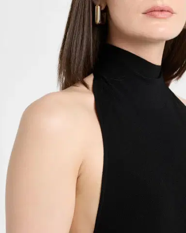 Lapointe Matte Viscose Halterneck Slit Maxi Dress | Thumbnail 5 Lapointe Matte Viscose Halterneck Slit Maxi Dress | Thumbnail 5