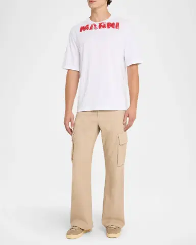 Marni Men's Spray Paint Logo Graphic T-Shirt | Thumbnail 2 Marni Men's Spray Paint Logo Graphic T-Shirt | Thumbnail 2