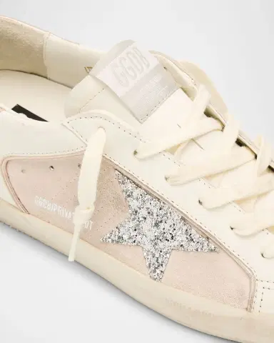 Golden Goose Super-Star Glitter-Star Low-Top Sneakers | Thumbnail 4 Golden Goose Super-Star Glitter-Star Low-Top Sneakers | Thumbnail 4