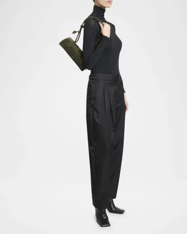Alaïa Le Teckel Small Shoulder Bag in Suede and Leather | Thumbnail 4 Alaïa Le Teckel Small Shoulder Bag in Suede and Leather | Thumbnail 4