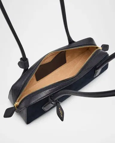 Alaïa Le Teckel Small Shoulder Bag in Suede and Leather | Thumbnail 8 Alaïa Le Teckel Small Shoulder Bag in Suede and Leather | Thumbnail 8