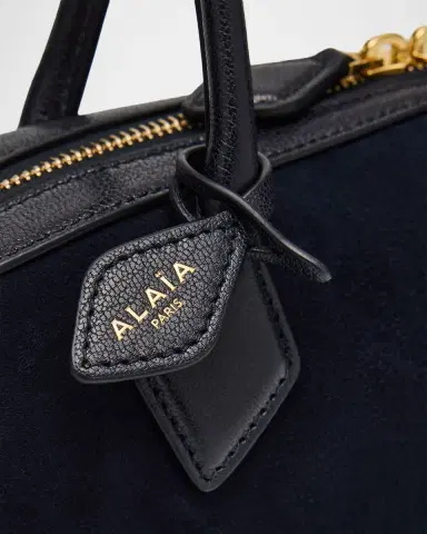 Alaïa Le Teckel Small Shoulder Bag in Suede and Leather | Thumbnail 10 Alaïa Le Teckel Small Shoulder Bag in Suede and Leather | Thumbnail 10