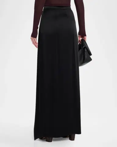 Lapointe Satin Wrap Maxi Skirt | Thumbnail 3 Lapointe Satin Wrap Maxi Skirt | Thumbnail 3
