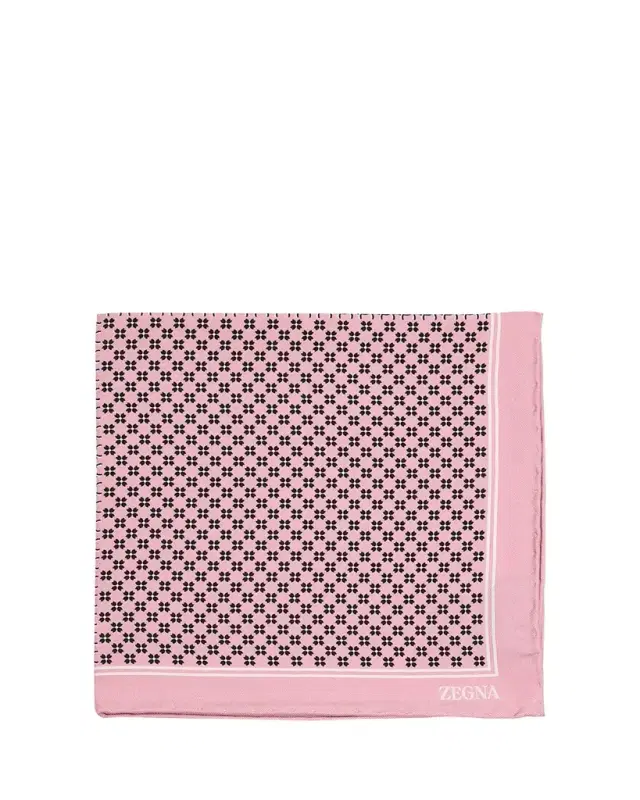 Men's Petite Geometric Floral Silk Pocket Square Men's Petite Geometric Floral Silk Pocket Square