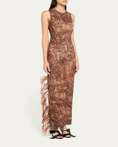 Loewe Feather Detail Tank Maxi Dress | Thumbnail 8 Loewe Feather Detail Tank Maxi Dress | Thumbnail 8