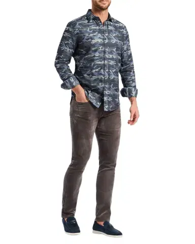 Robert Graham Men 's Harrington Camouflage Stretch Sport Shirt | Thumbnail 1 Robert Graham Men 's Harrington Camouflage Stretch Sport Shirt | Thumbnail 1