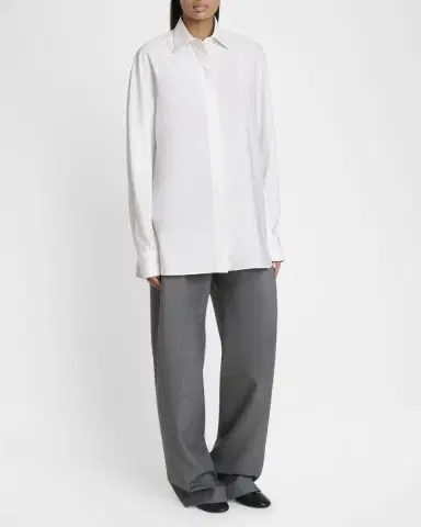 Givenchy Curved Sleeve Button-Down Cocoon Shirt | Thumbnail 2 Givenchy Curved Sleeve Button-Down Cocoon Shirt | Thumbnail 2