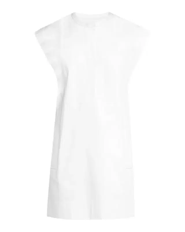 Structured Cap-Sleeve Cotton Sateen Mini Dress Structured Cap-Sleeve Cotton Sateen Mini Dress