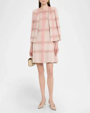 Misook Fit-&-Flare Plaid Knit Dress | Thumbnail 2 Misook Fit-&-Flare Plaid Knit Dress | Thumbnail 2