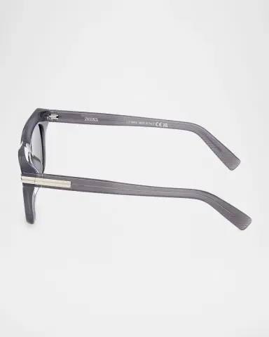 Zegna Men's Rectangular Acetate Sunglasses | Thumbnail 4 Zegna Men's Rectangular Acetate Sunglasses | Thumbnail 4
